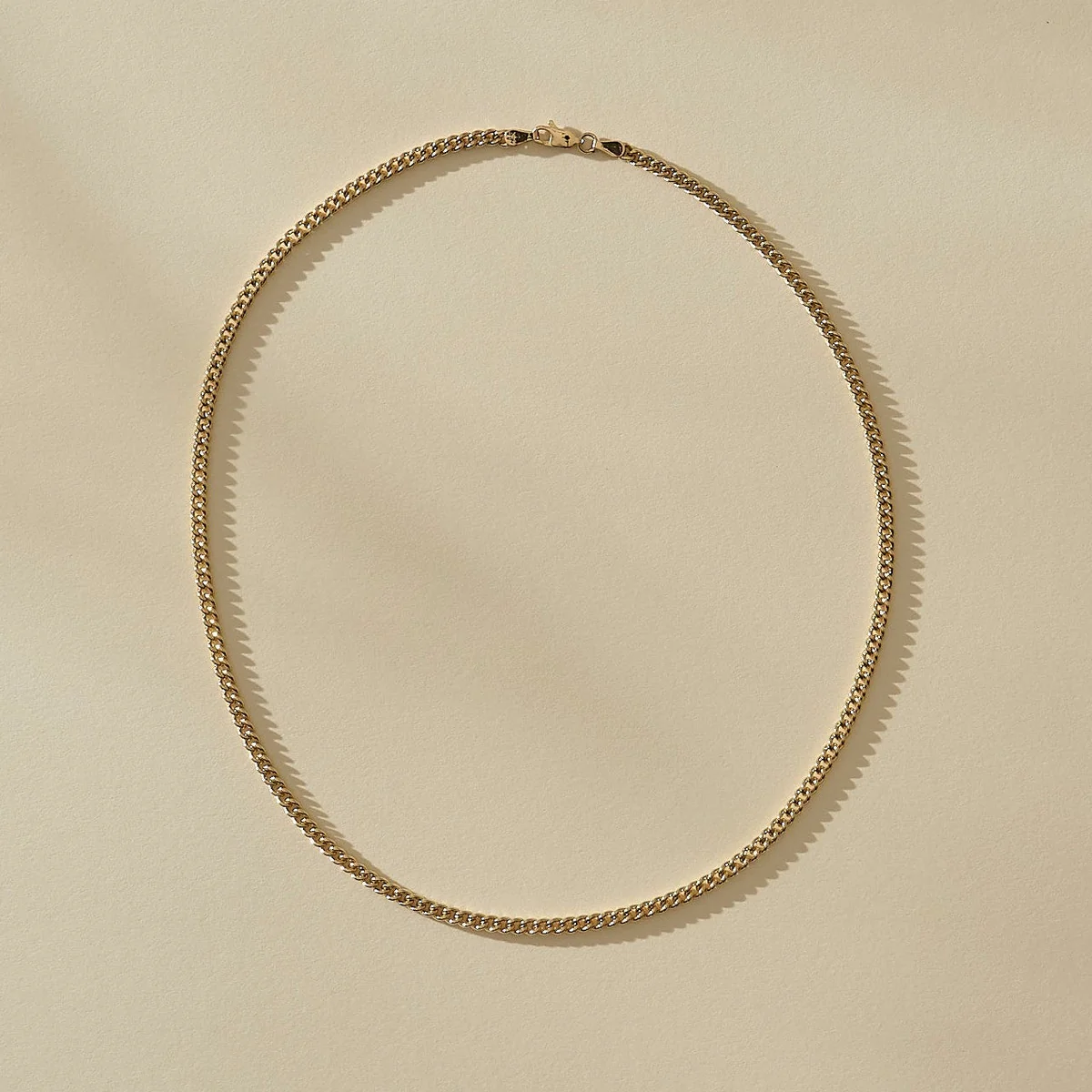Silver Curb Chain Necklace